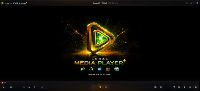 Главный экран Local Media Player+